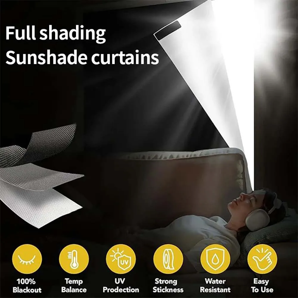 Blackout Curtain Portable Travel Custom Size Portable Blocking Darkest Window Cloth for Living Room Home Non-perforated
Blackout Curtain Portable Travel Custom Size Portable Blocking Darkest Window Cloth for Living Room Home Non-perforated