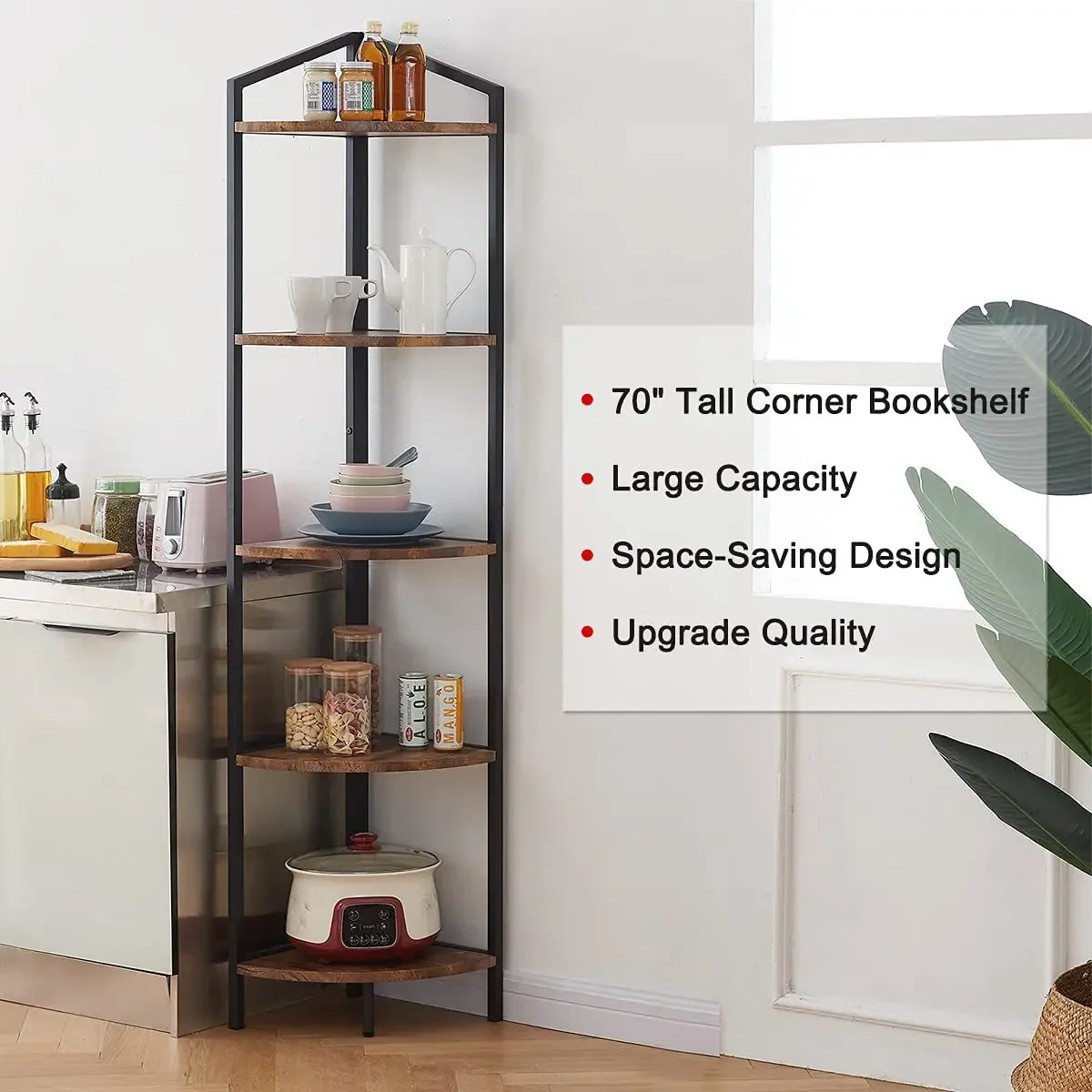-Metal Plant Stand Furniture 5 Shelf Industrial Corner Bookcase Storage Cabinet
-Metal Plant Stand Furniture 5 Shelf Industrial Corner Bookcase Storage Cabinet