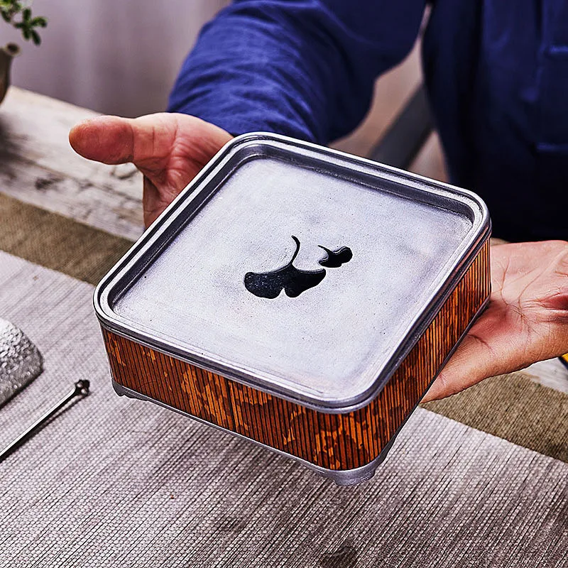 Square Bamboo Woven Tin Tea Tray, Dry Brewing Tea Boat, Ginkgo Leaf Hollow Carving, Chinese Natural Poetic TeaCeremony Accessory
Square Bamboo Woven Tin Tea Tray, Dry Brewing Tea Boat, Ginkgo Leaf Hollow Carving, Chinese Natural Poetic TeaCeremony Accessory
