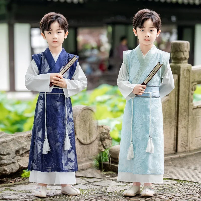 Boys Hanfu Stage Outfit Chinese Robe Baby Tang Suit Children Ancient Chinese Traditional Swordsman Costume Kids New Year Clothes
Boys Hanfu Stage Outfit Chinese Robe Baby Tang Suit Children Ancient Chinese Traditional Swordsman Costume Kids New Year Clothes