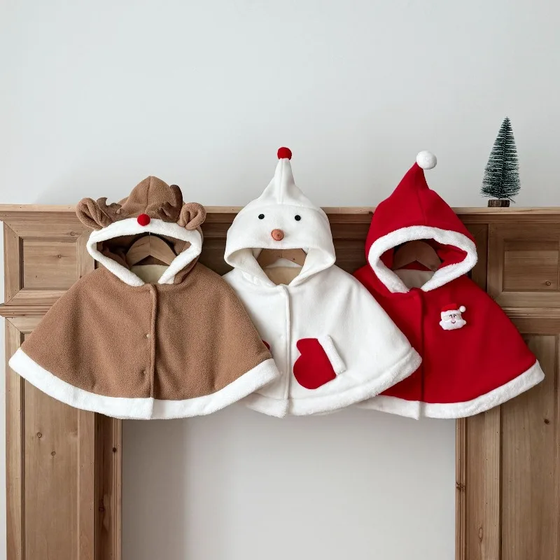 Детская рождественская накидка в корейском стиле, зимняя теплая флисовая накидка с капюшоном, рождественская накидка для малышей для мальчиков и девочек, праздничная одежда
Детская рождественская накидка в корейском стиле, зимняя теплая флисовая накидка с капюшоном, рождественская накидка для малышей для мальчиков и девочек, праздничная одежда