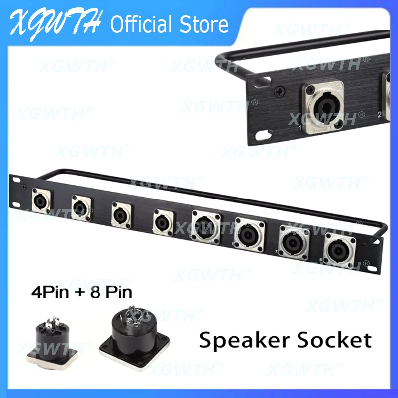 Patch Panel Audio Speaker 4 Core 8 Core Speaker Socket XLR Connnector 1U Flight Case Mount Loudspeaker 8Pin Audio Cable Plug
Patch Panel Audio Speaker 4 Core 8 Core Speaker Socket XLR Connnector 1U Flight Case Mount Loudspeaker 8Pin Audio Cable Plug