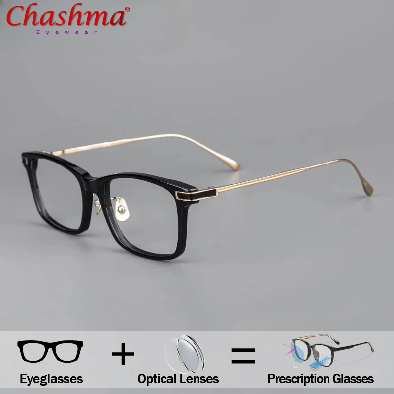 Chashma Men Eyewear Elegant Fashion Eyeglasses Prescription Glasses Frame Acetate Rim Titanium Temples Spectacles
Chashma Men Eyewear Elegant Fashion Eyeglasses Prescription Glasses Frame Acetate Rim Titanium Temples Spectacles