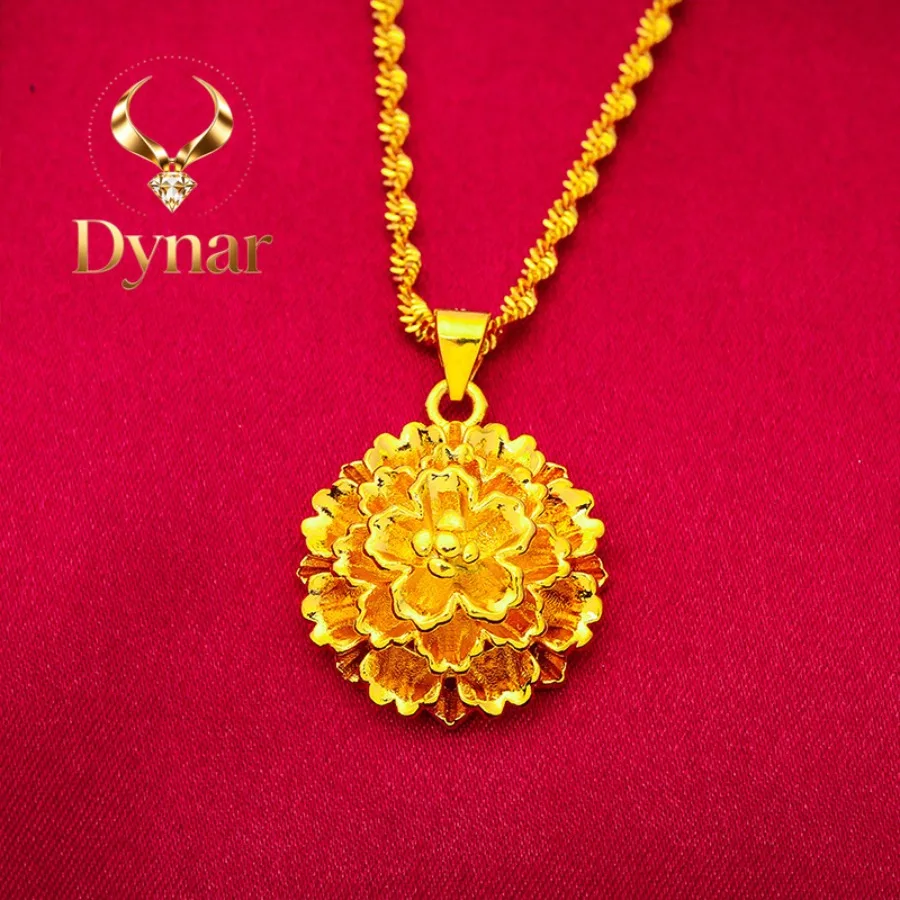 Dynar Jewelry 24K Gold Flower Pendant | AU999 Pure Gold, 3D petal design, see-through stamen, elegant and romantic for daily
Dynar Jewelry 24K Gold Flower Pendant | AU999 Pure Gold, 3D petal design, see-through stamen, elegant and romantic for daily