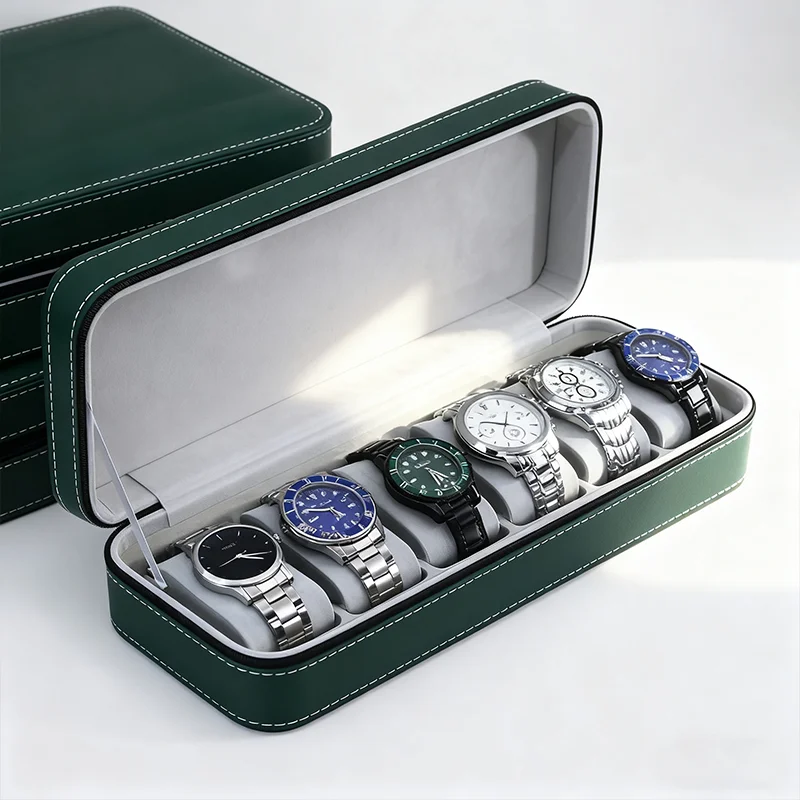 6/10/12 Girds Luxury Watch Storage Box Zippered PU Leather Watch Organizer Case Jewelry Display Box For Man Business Trips Gifts
6/10/12 Girds Luxury Watch Storage Box Zippered PU Leather Watch Organizer Case Jewelry Display Box For Man Business Trips Gifts