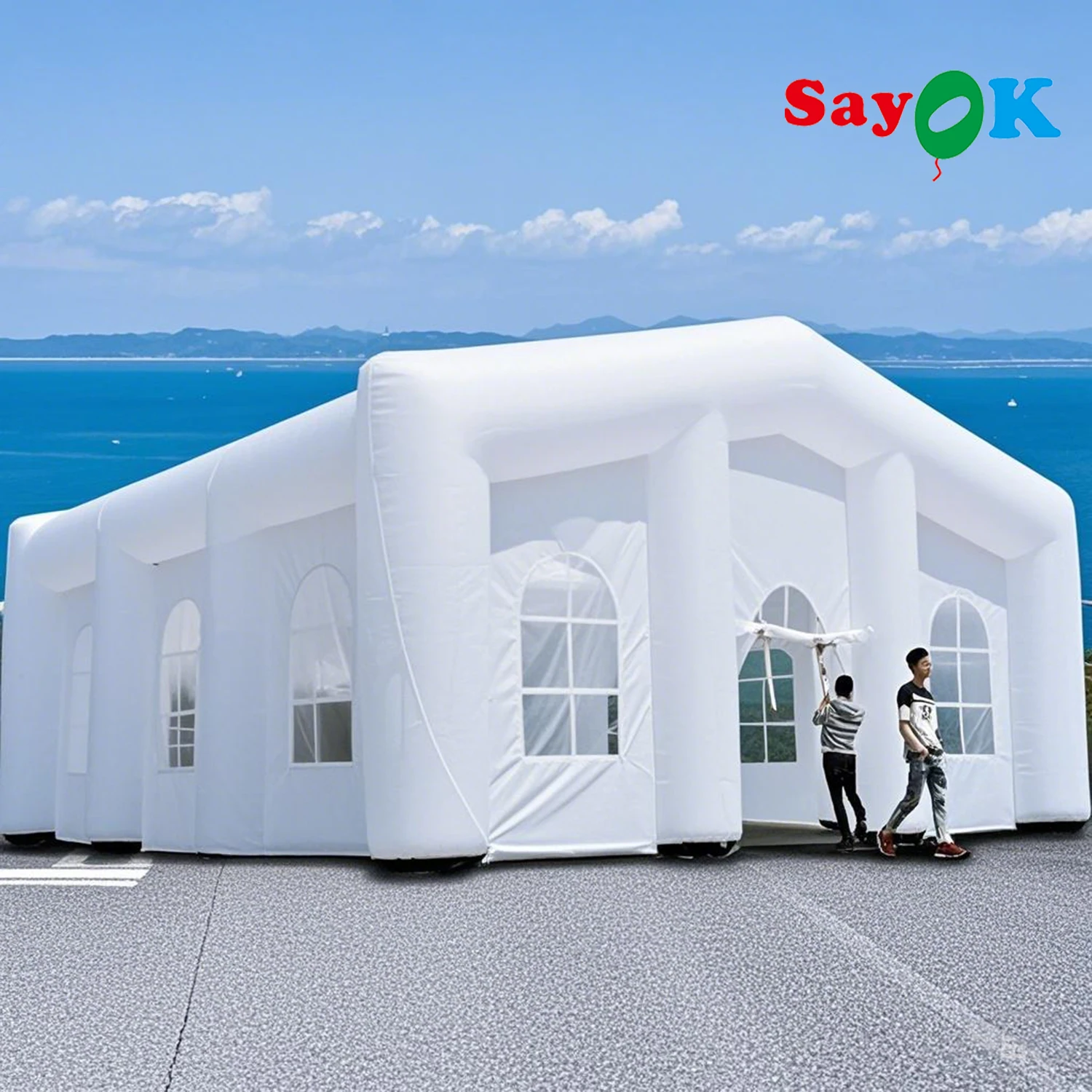 Inflatable Wedding Tent Outdoor Party Tent with LED Lights Portable Marquee Wedding House White Garden Tent For Wedding Event
Inflatable Wedding Tent Outdoor Party Tent with LED Lights Portable Marquee Wedding House White Garden Tent For Wedding Event