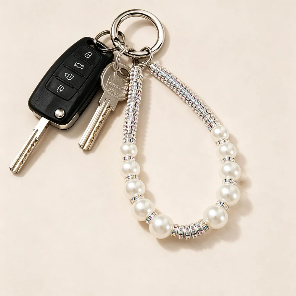 Bling AB Rhinestone & Pearl Phone Charm Strap Handmade Beaded Wrist Lanyard Keychain Anti-Lost Hand Chain for Cell Phone Keys
Bling AB Rhinestone & Pearl Phone Charm Strap Handmade Beaded Wrist Lanyard Keychain Anti-Lost Hand Chain for Cell Phone Keys