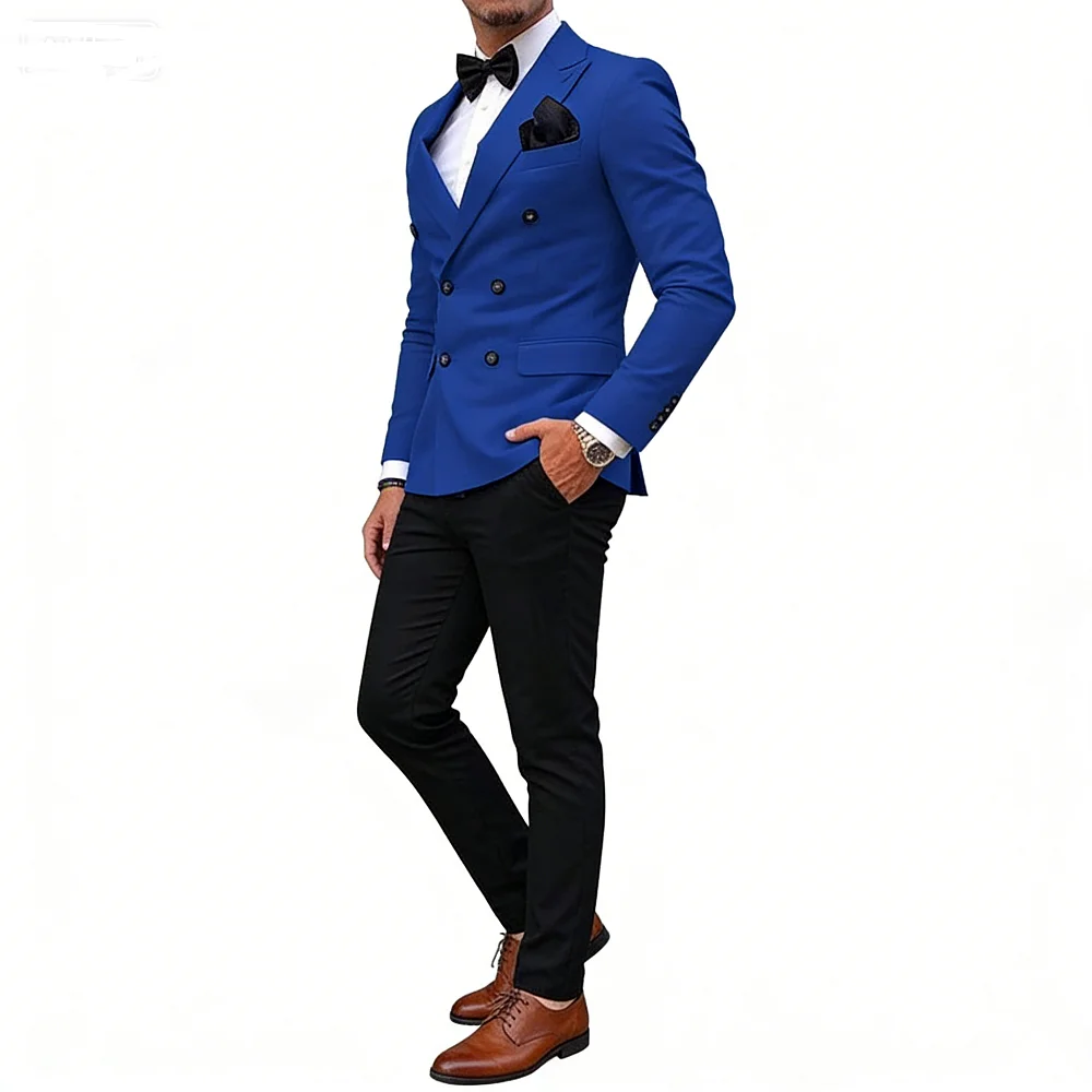 Высококачественный приталенный мужской костюм, пиджак с зубчатыми лацканами и брюки, комплект из 2 предметов для свадебного гостя, официальный деловой наряд
Высококачественный приталенный мужской костюм, пиджак с зубчатыми лацканами и брюки, комплект из 2 предметов для свадебного гостя, официальный деловой наряд