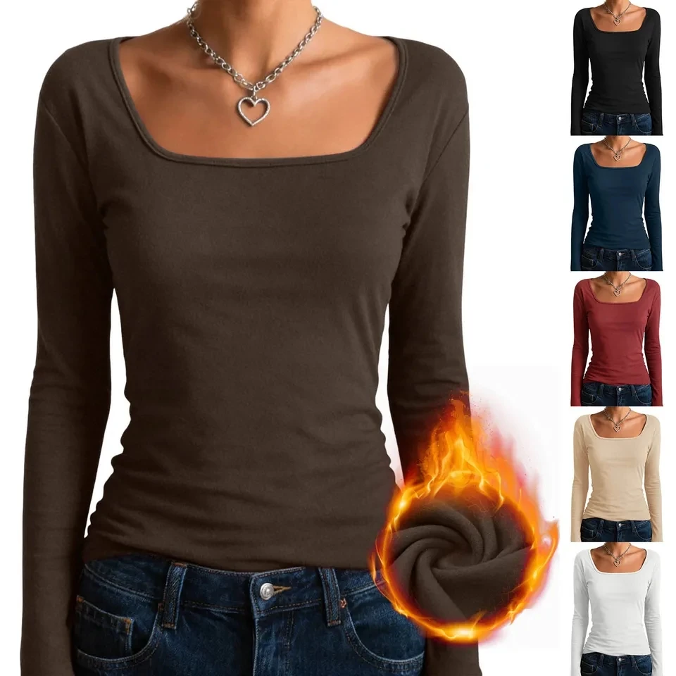 New Bottoming Shirt Women Thermal Underwear Solid Color German Velvet Long-Sleeved Basic T-Shirt Soft Warm Tees Top
New Bottoming Shirt Women Thermal Underwear Solid Color German Velvet Long-Sleeved Basic T-Shirt Soft Warm Tees Top