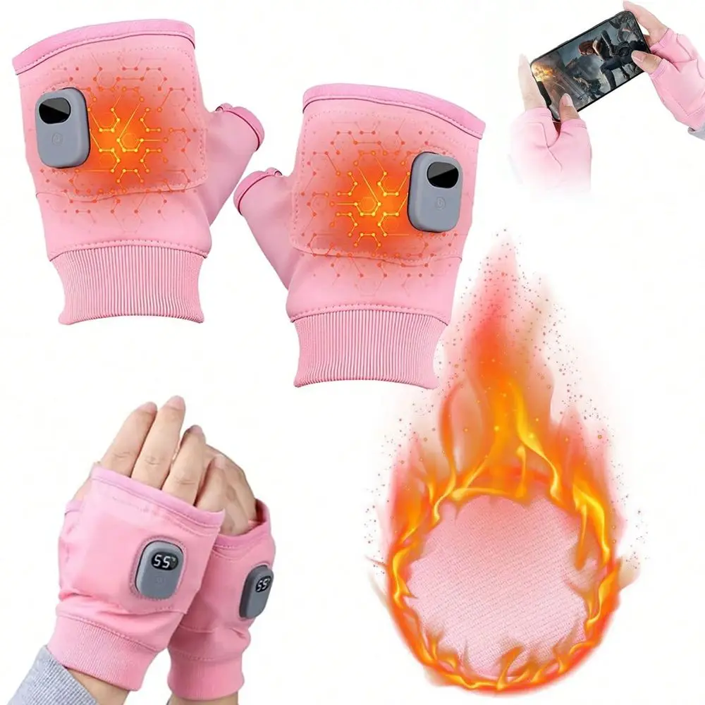 Heating Gloves With Digital Display, Smart Thermostatic Heated Fingerless Gloves, Rechargeable Heated Gloves For Women Men, Ide
Heating Gloves With Digital Display, Smart Thermostatic Heated Fingerless Gloves, Rechargeable Heated Gloves For Women Men, Ide