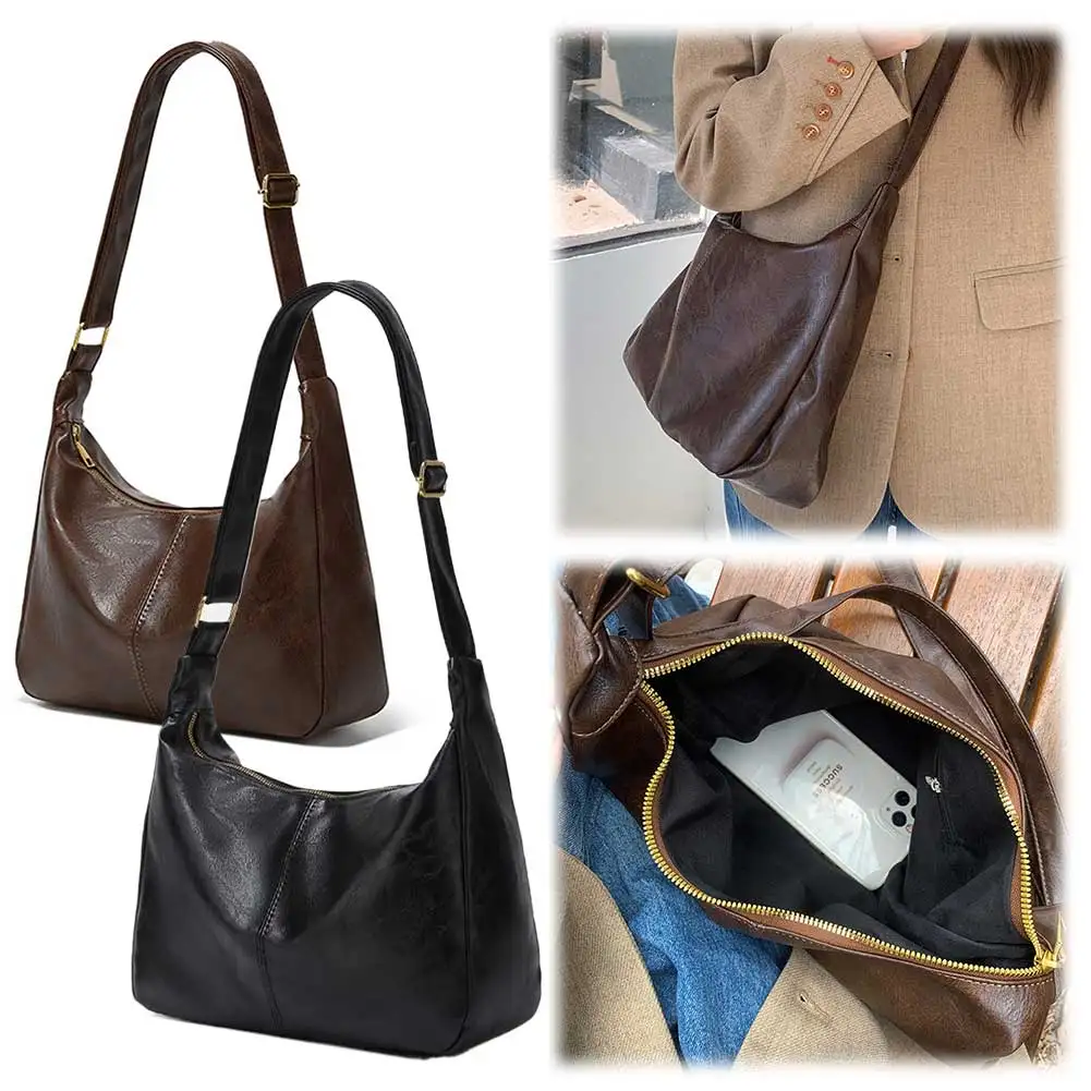 Messenger Bag PU Leather Adjustable Strap Tote Shoulder Bag for Women with Interior Pockets Zipper Hobo Bag for Travel Work
Messenger Bag PU Leather Adjustable Strap Tote Shoulder Bag for Women with Interior Pockets Zipper Hobo Bag for Travel Work