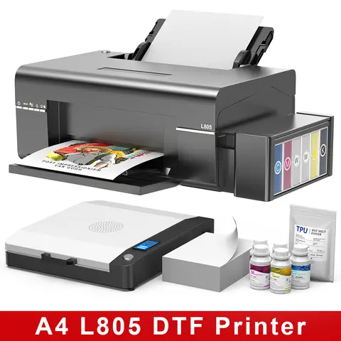 Imprimante A4 DTF pour Epson L805, imprimante DTF convertie, Film PET, Film à transfert Direct, Machine d'impression DTF pour vêtements, T-Shirts