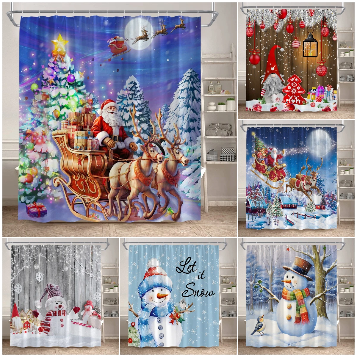 GAEWinter Рождественские занавески для душа Забавный Санта-Клаус Олени Снеговик Красные рождественские шары Снег Домашняя занавеска для ванной комнаты Декор с Ho
GAEWinter Рождественские занавески для душа Забавный Санта-Клаус Олени Снеговик Красные рождественские шары Снег Домашняя занавеска для ванной комнаты Декор с Ho