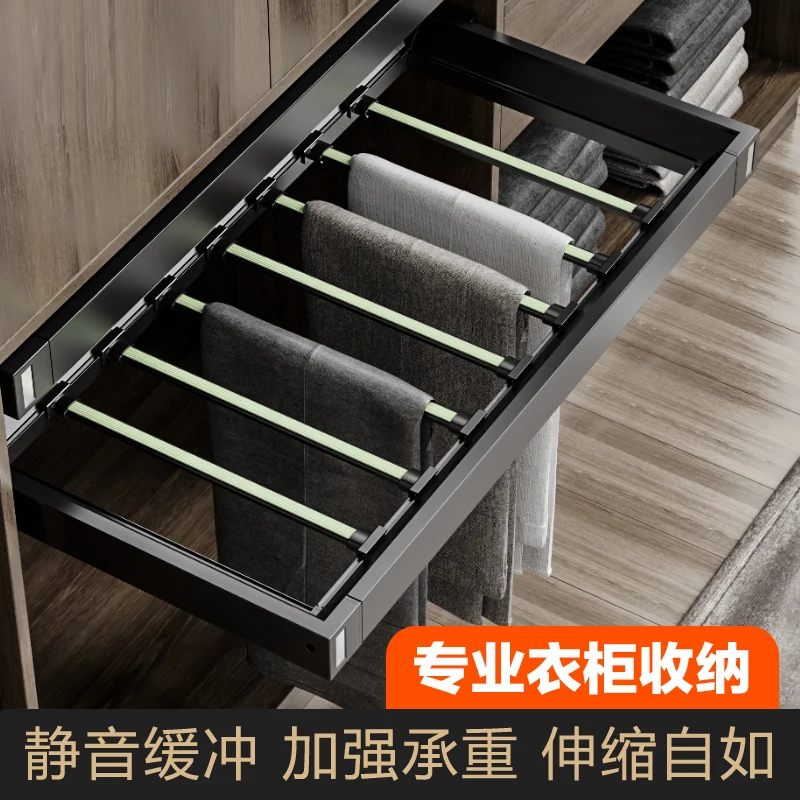 Wardrobe telescopic pants rack Wardrobe built-in pants pump Balcony telescopic pull hidden pants rack Hardware accessories
Wardrobe telescopic pants rack Wardrobe built-in pants pump Balcony telescopic pull hidden pants rack Hardware accessories
