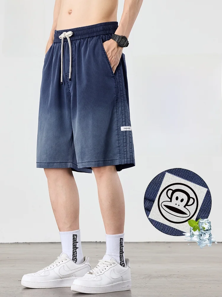 Мужские ультратонкие джинсовые шорты Paul Frank: летние, спортивные, свободные, охлаждающие, дышащие, из лиоцелла, длиной до колена, прямого кроя.
Мужские ультратонкие джинсовые шорты Paul Frank: летние, спортивные, свободные, охлаждающие, дышащие, из лиоцелла, длиной до колена, прямого кроя.