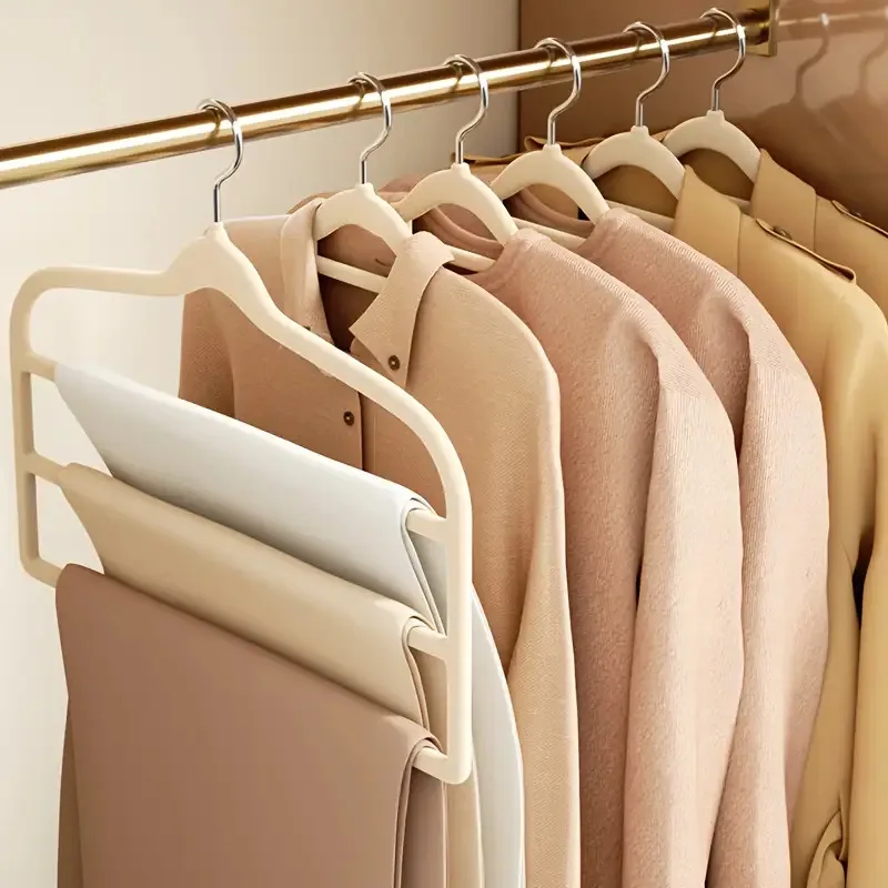 4pcs Heavy Duty Metal Pants Hangers with Double Layer Non-Slip Grip | Space-Saving Wardrobe Closet Organizer Rack for Jeans 
4pcs Heavy Duty Metal Pants Hangers with Double Layer Non-Slip Grip | Space-Saving Wardrobe Closet Organizer Rack for Jeans