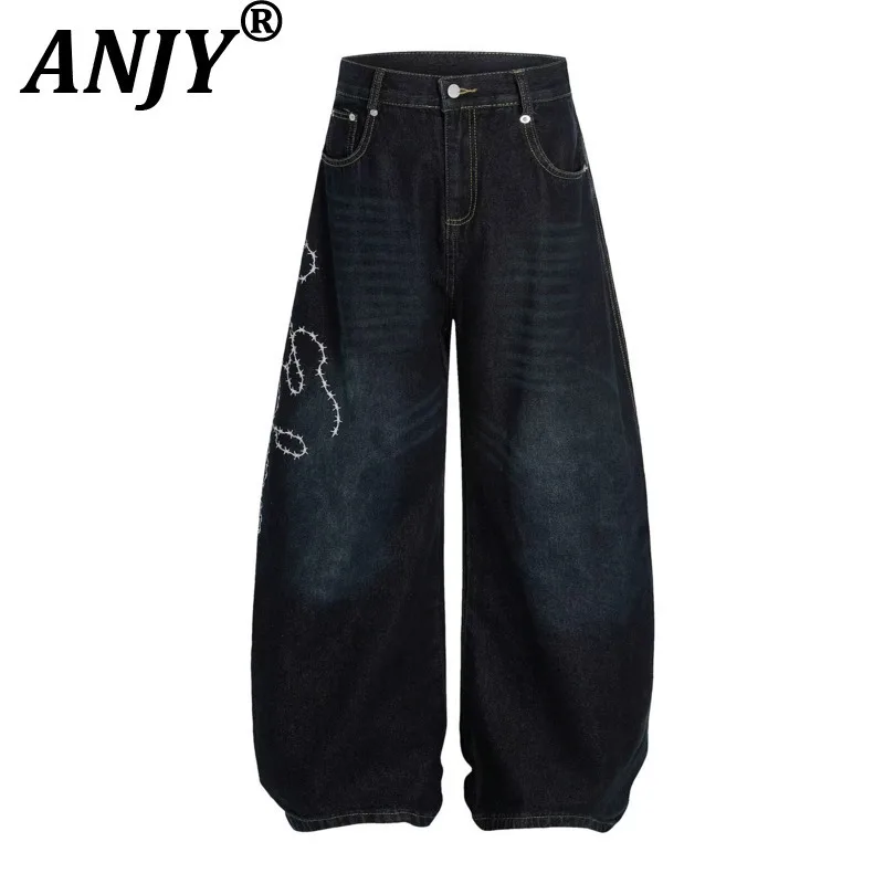 ANJY Autumn New Women Chic American Retro Jeans Embroidered Asymmetric High Waisted Hip Hop Streetwear Elegant Denim Pants A9297
ANJY Autumn New Women Chic American Retro Jeans Embroidered Asymmetric High Waisted Hip Hop Streetwear Elegant Denim Pants A9297
