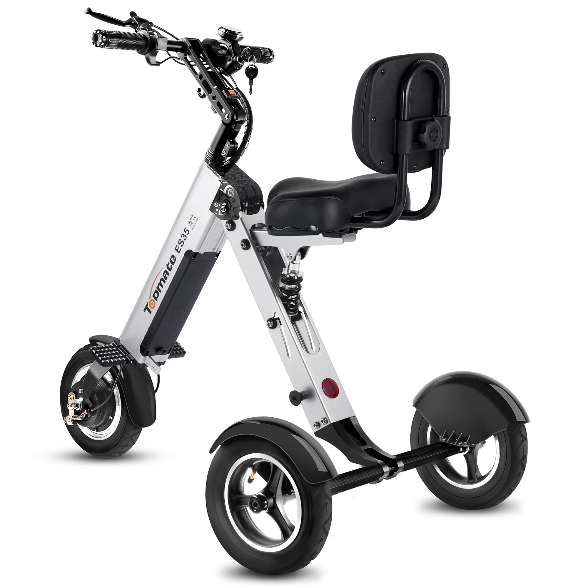 TopMate 3 Wheel Electric Scooter Foldable with Seat, Lightweight E Scooter for Adults with Removable 36V 7.8AH Battery
TopMate 3 Wheel Electric Scooter Foldable with Seat, Lightweight E Scooter for Adults with Removable 36V 7.8AH Battery