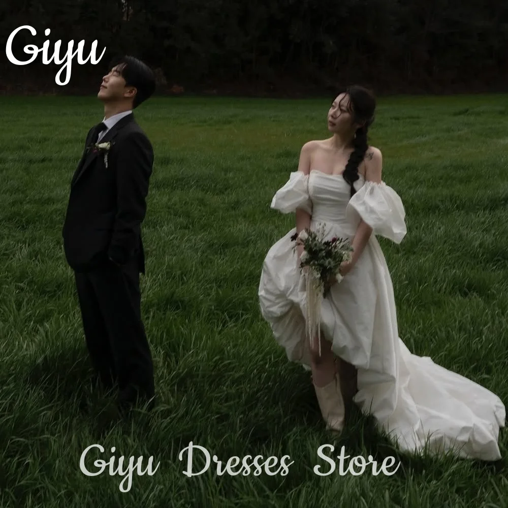 Giyu Off Shoulder A-line Wedding Dresses Puff Sleeves Korea Photoshoot Bridal Gowns High-Low Floor-Length Customized 웨딩드레스 2025
Giyu Off Shoulder A-line Wedding Dresses Puff Sleeves Korea Photoshoot Bridal Gowns High-Low Floor-Length Customized 웨딩드레스 2025