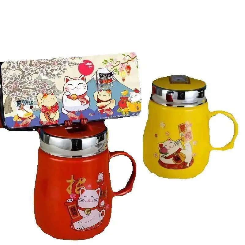 Ceramic Mug Couple Phone Holder Cup Cartoon Cute Cat Water Creative Small Gift Daily Necessities
Ceramic Mug Couple Phone Holder Cup Cartoon Cute Cat Water Creative Small Gift Daily Necessities