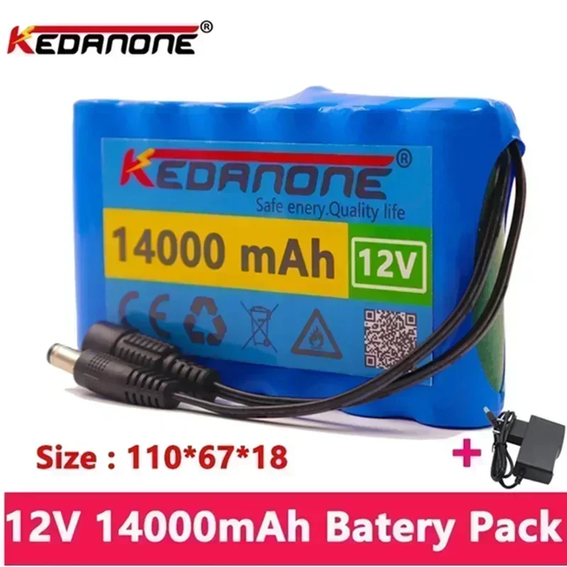 NEW 18650 12V 14000mah battery Rechargeable Lithium Ion battery pack capacity DC 12.6v 14Ah CCTV Cam Monitor + charger
NEW 18650 12V 14000mah battery Rechargeable Lithium Ion battery pack capacity DC 12.6v 14Ah CCTV Cam Monitor + charger
