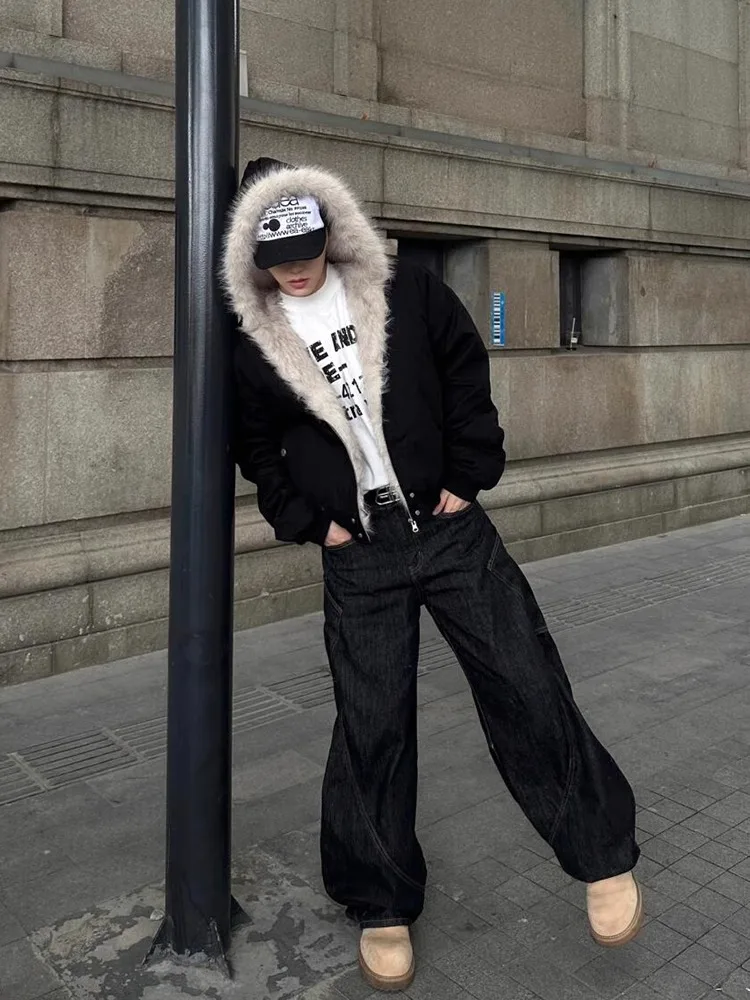 Bla Fur Collar Jaet Men's Winter Warm ort Hooded Cotton Coat Fce Lined Cleanfit American Sle Youth Casual Faion
Bla Fur Collar Jaet Men's Winter Warm ort Hooded Cotton Coat Fce Lined Cleanfit American Sle Youth Casual Faion