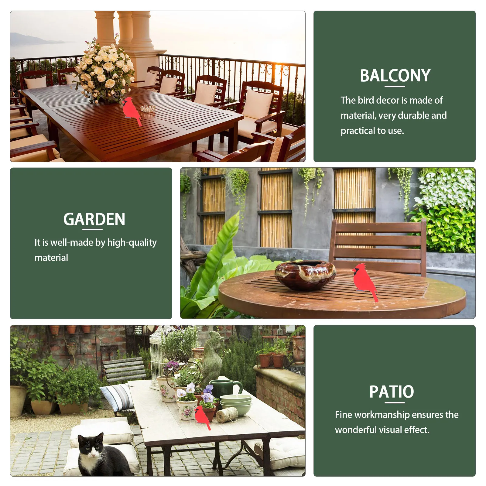 4Pcs Wooden Christmas Bird Decor Red Bird Ornaments Creative Xmas Decoration for Tree Fireplace Desktop Festival Scene
4Pcs Wooden Christmas Bird Decor Red Bird Ornaments Creative Xmas Decoration for Tree Fireplace Desktop Festival Scene