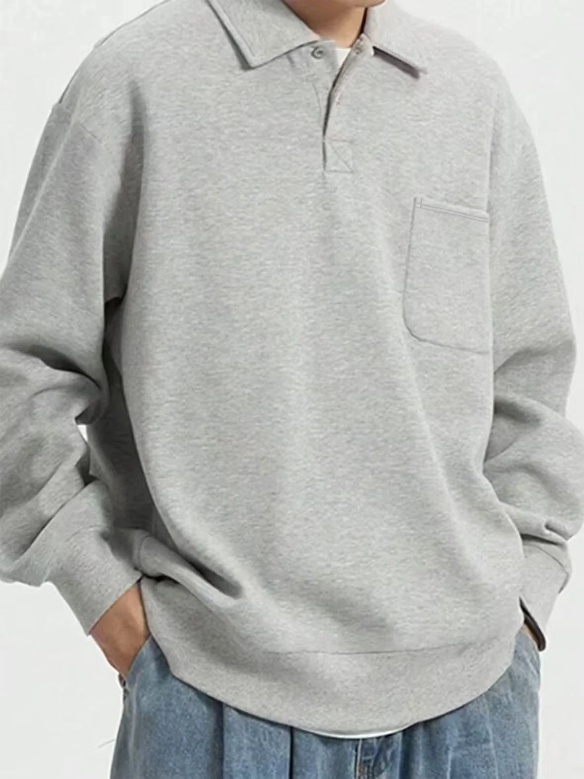 Spring and Autumn Loose Collar Long Sleeve Polo Shirt Pure Ribbon Pocket Casual Hoodie Japanese Retro Men's Clothing Wholesale
Spring and Autumn Loose Collar Long Sleeve Polo Shirt Pure Ribbon Pocket Casual Hoodie Japanese Retro Men's Clothing Wholesale