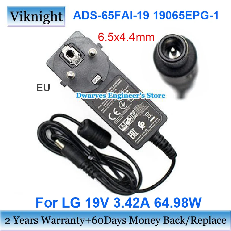 Вилка европейского стандарта ADS-65FAI-19 19065EPG-1 АБО Адаптер питания Зарядное устройство 19 В 3,42 А 64,98 Вт EAY 65689602 Для блока питания LG 6,5х4,4 мм
Вилка европейского стандарта ADS-65FAI-19 19065EPG-1 АБО Адаптер питания Зарядное устройство 19 В 3,42 А 64,98 Вт EAY 65689602 Для блока питания LG 6,5х4,4 мм