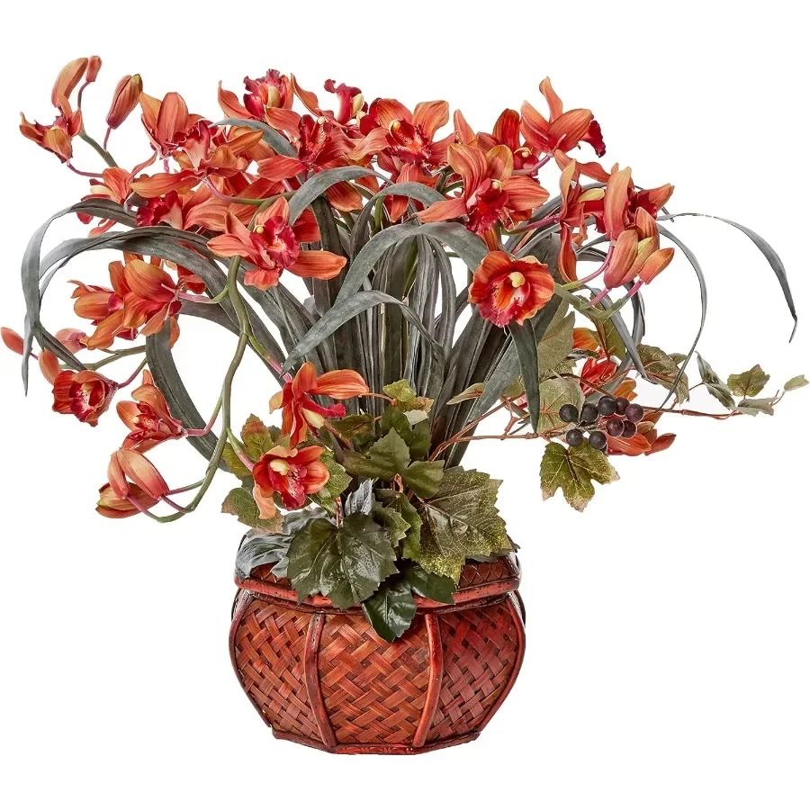 Элегантная шелковая цветочная композиция с орхидеей Cymbidium с декоративной вазой для гостиной, спальни и офиса, долговечное украшение
Элегантная шелковая цветочная композиция с орхидеей Cymbidium с декоративной вазой для гостиной, спальни и офиса, долговечное украшение