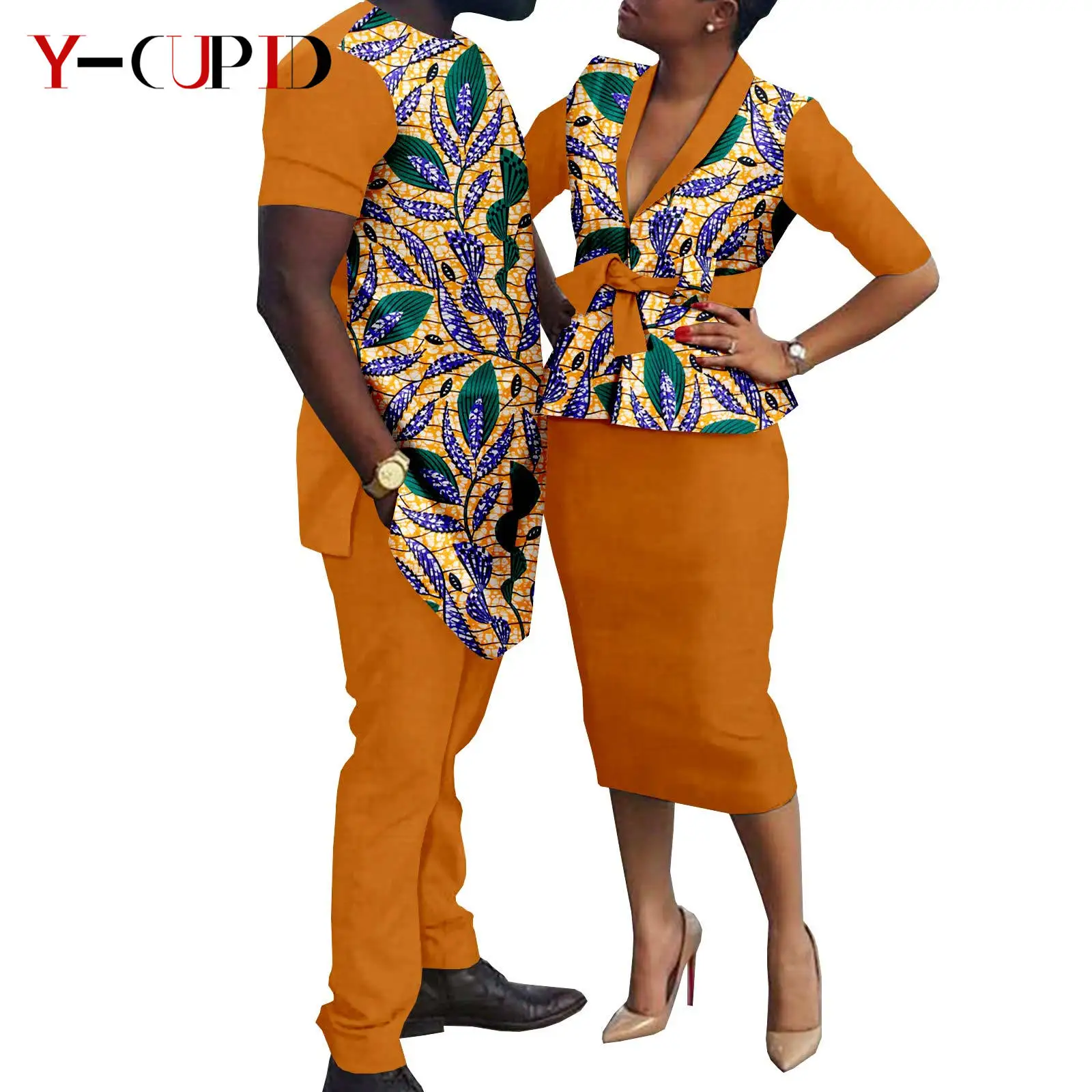 African Couples Clothes Women Patchwork Print Top Coats and Hip Skirts Sets Matching Men Outfits 2 Pieces Pants Suits YS20C019
African Couples Clothes Women Patchwork Print Top Coats and Hip Skirts Sets Matching Men Outfits 2 Pieces Pants Suits YS20C019
