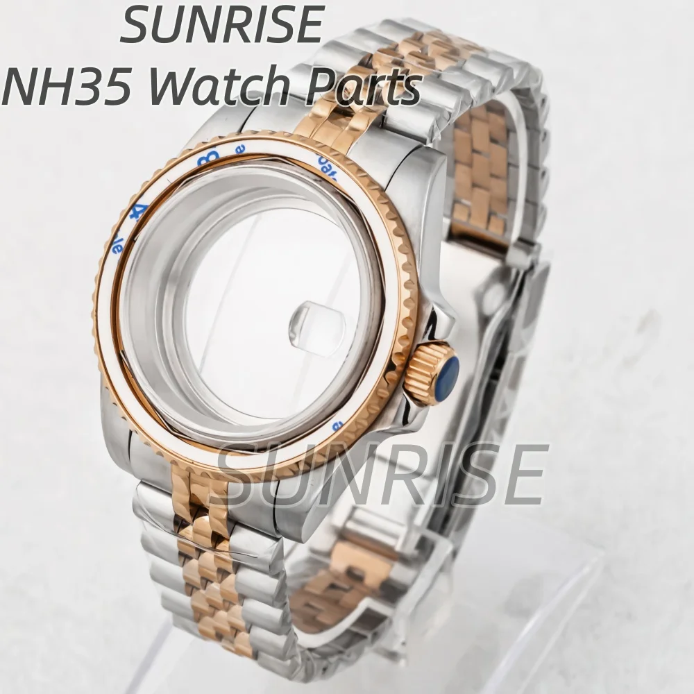 SUB GMT Yacht NH35 Case Stainless Steel Jubilee Band Sapphire Glass Waterproof Fit NH34/NH35/NH36 Movement 40mm Watch Case Parts
SUB GMT Yacht NH35 Case Stainless Steel Jubilee Band Sapphire Glass Waterproof Fit NH34/NH35/NH36 Movement 40mm Watch Case Parts