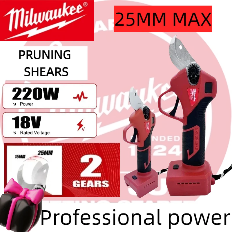 Milwaukee Cordless scissors For Milwaukee 18V Battery gardening orchard tool Brushless electric pruning shears LED display
Milwaukee Cordless scissors For Milwaukee 18V Battery gardening orchard tool Brushless electric pruning shears LED display