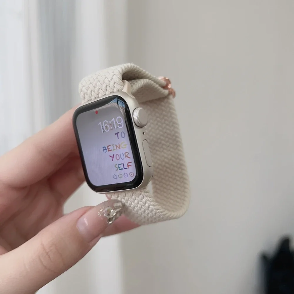Superior elastic nylon For Apple Watch band women Series 10/9/8/7/.6/5/ 38mm 40mm 41mm 42mm 44mm 45mm 46mm 49mm for iwatch Strap
Superior elastic nylon For Apple Watch band women Series 10/9/8/7/.6/5/ 38mm 40mm 41mm 42mm 44mm 45mm 46mm 49mm for iwatch Strap