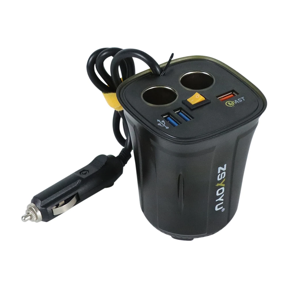 Fast QC3.0 USB Cup Holder Car Charger Adapter Cigarette Lighter Voltmeter 12V Socket Display Temperature Waterproof Power Switch
Fast QC3.0 USB Cup Holder Car Charger Adapter Cigarette Lighter Voltmeter 12V Socket Display Temperature Waterproof Power Switch