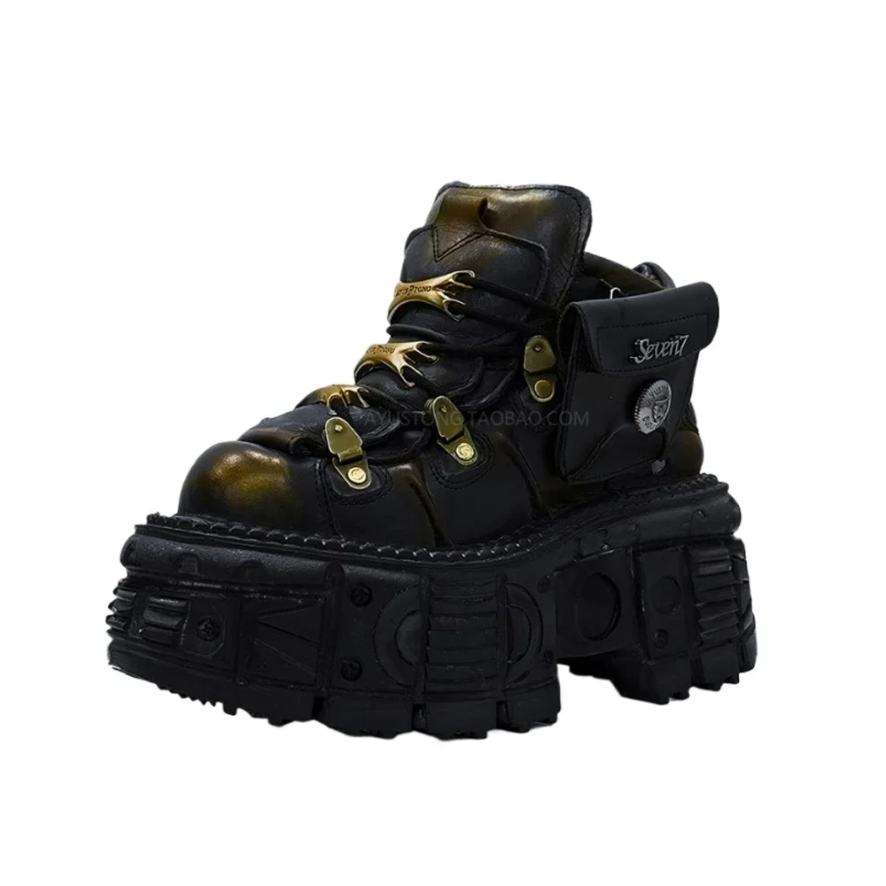Fashion Metal Rivet Pocket Buckle Goth Motorcycle Boots Ankle Round Toe Street Punk Rock Sports Casual Western Boots Thick Heel
Fashion Metal Rivet Pocket Buckle Goth Motorcycle Boots Ankle Round Toe Street Punk Rock Sports Casual Western Boots Thick Heel