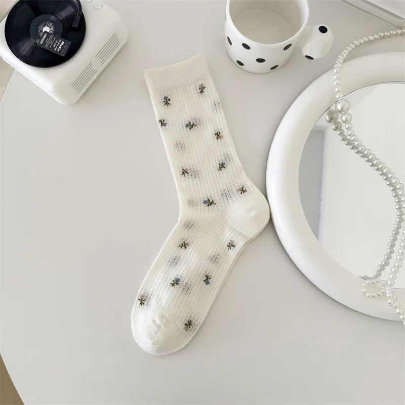 Spring Summer Seamless Thin Mesh Floral Vintage Mid-Calf Socks Women's Breathable Versatile Cardigan Wholesale Transparent Desig
Spring Summer Seamless Thin Mesh Floral Vintage Mid-Calf Socks Women's Breathable Versatile Cardigan Wholesale Transparent Desig