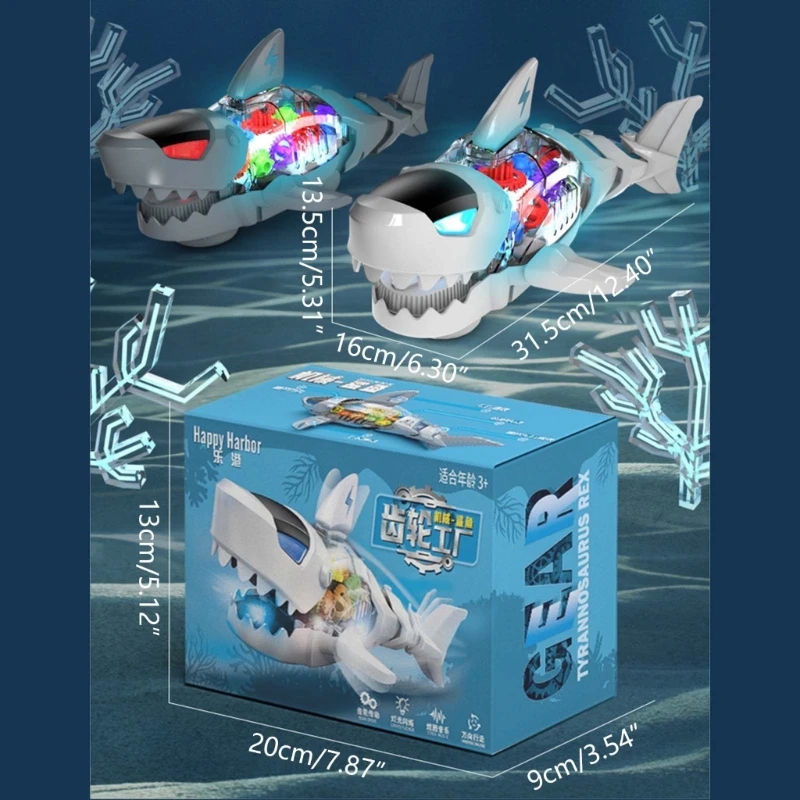 Kids Novelty Fun Shark Shape Transparent Toy Car with Colorful Light Electronic Gear Mechanical Educational Toys Vehicle for Boy
Kids Novelty Fun Shark Shape Transparent Toy Car with Colorful Light Electronic Gear Mechanical Educational Toys Vehicle for Boy