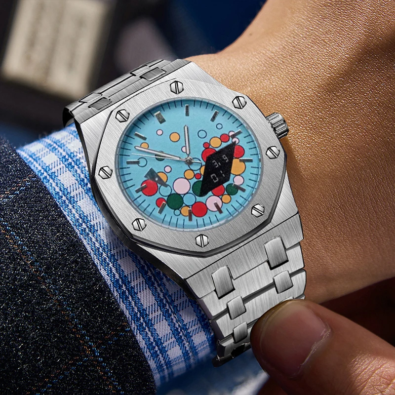 PINTIME Men Quartz Watch European And American Popular Style Design Mechanical Style Manga Elements Men Quartz Watch 
PINTIME Men Quartz Watch European And American Popular Style Design Mechanical Style Manga Elements Men Quartz Watch