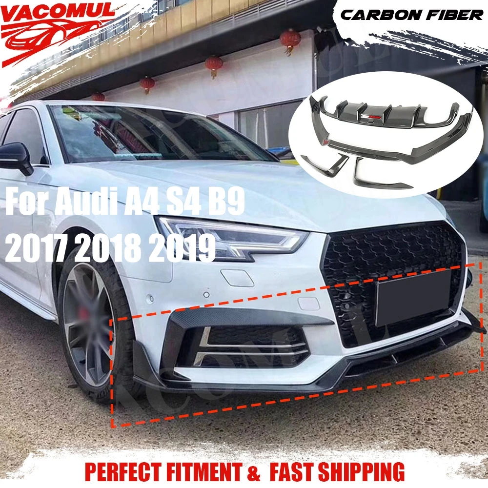 VACOMUL для Audi A4 S4 B9 2017 2018 2019: Комплект обвеса из карбона для тюнинга автомобиля – передние накладки на фары, задний бампер, диффузор, спойлер
VACOMUL для Audi A4 S4 B9 2017 2018 2019: Комплект обвеса из карбона для тюнинга автомобиля – передние накладки на фары, задний бампер, диффузор, спойлер