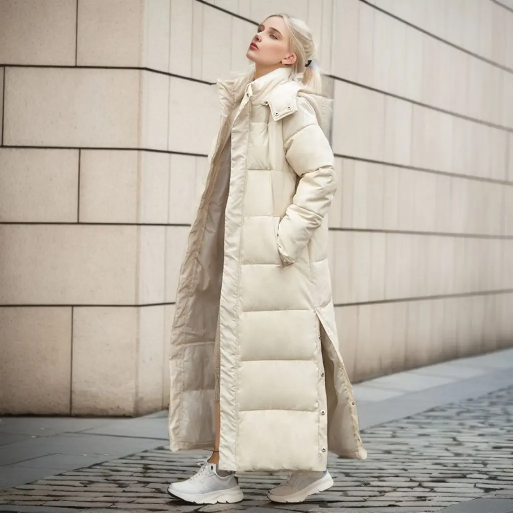 Women's Slim Fit Hooded Padded Jacket Over-the-Knee Long Cotton-Polyester Blend Winter Coat Korean Fashion New Arrivals
Women's Slim Fit Hooded Padded Jacket Over-the-Knee Long Cotton-Polyester Blend Winter Coat Korean Fashion New Arrivals