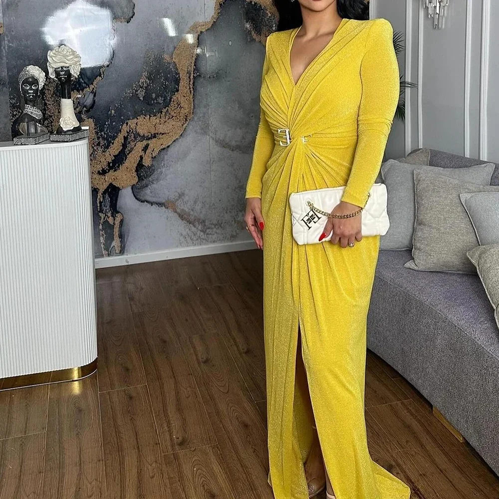 Customized Evening Dresses Formal Exquisite Modern Style High quality Jersey Pleat Straight Sash Straight V-neck Simple Retro
Customized Evening Dresses Formal Exquisite Modern Style High quality Jersey Pleat Straight Sash Straight V-neck Simple Retro