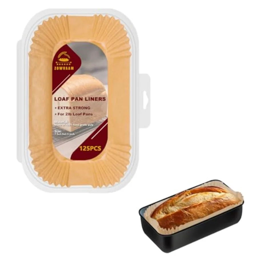 Loaf Pan Liners, 2lb Loaf Pan Parchment Liners for Baking Bread 9x5, 125 Pcs Non-Stick Disposable Bread Pan Liners, Loaf Bread
Loaf Pan Liners, 2lb Loaf Pan Parchment Liners for Baking Bread 9x5, 125 Pcs Non-Stick Disposable Bread Pan Liners, Loaf Bread