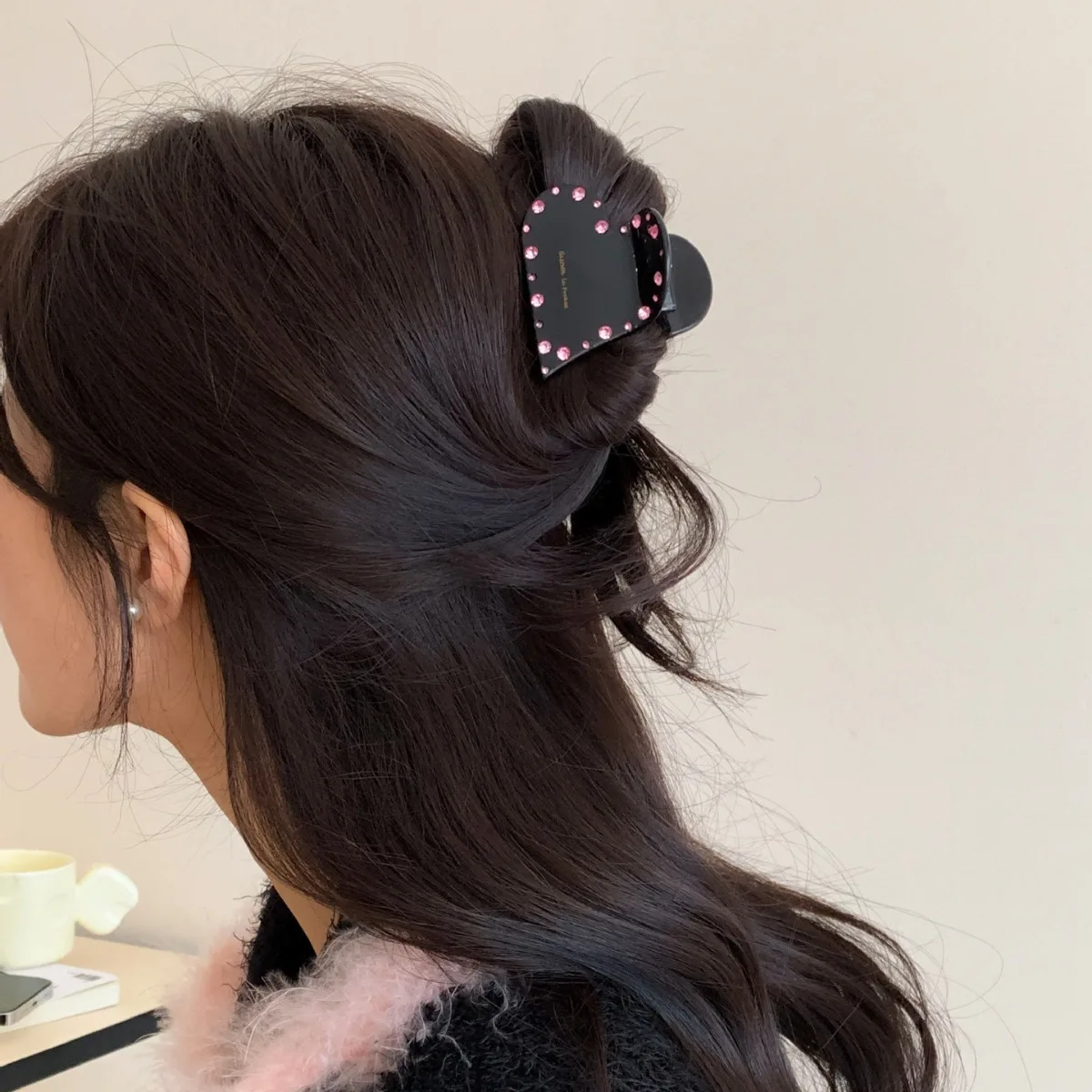 Acetate Heart Vertical Claw Clip Medium Cute Unique Ponytail Half Hair Accessory for Women Daily Black
Acetate Heart Vertical Claw Clip Medium Cute Unique Ponytail Half Hair Accessory for Women Daily Black