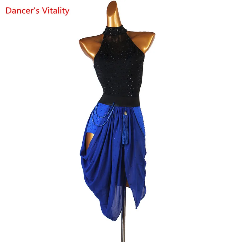 Latin Dance Dress Diamond-Studded Skirt Practice Clothes Profession Custom Female Child Adult Elegant Performance Clothing
Latin Dance Dress Diamond-Studded Skirt Practice Clothes Profession Custom Female Child Adult Elegant Performance Clothing
