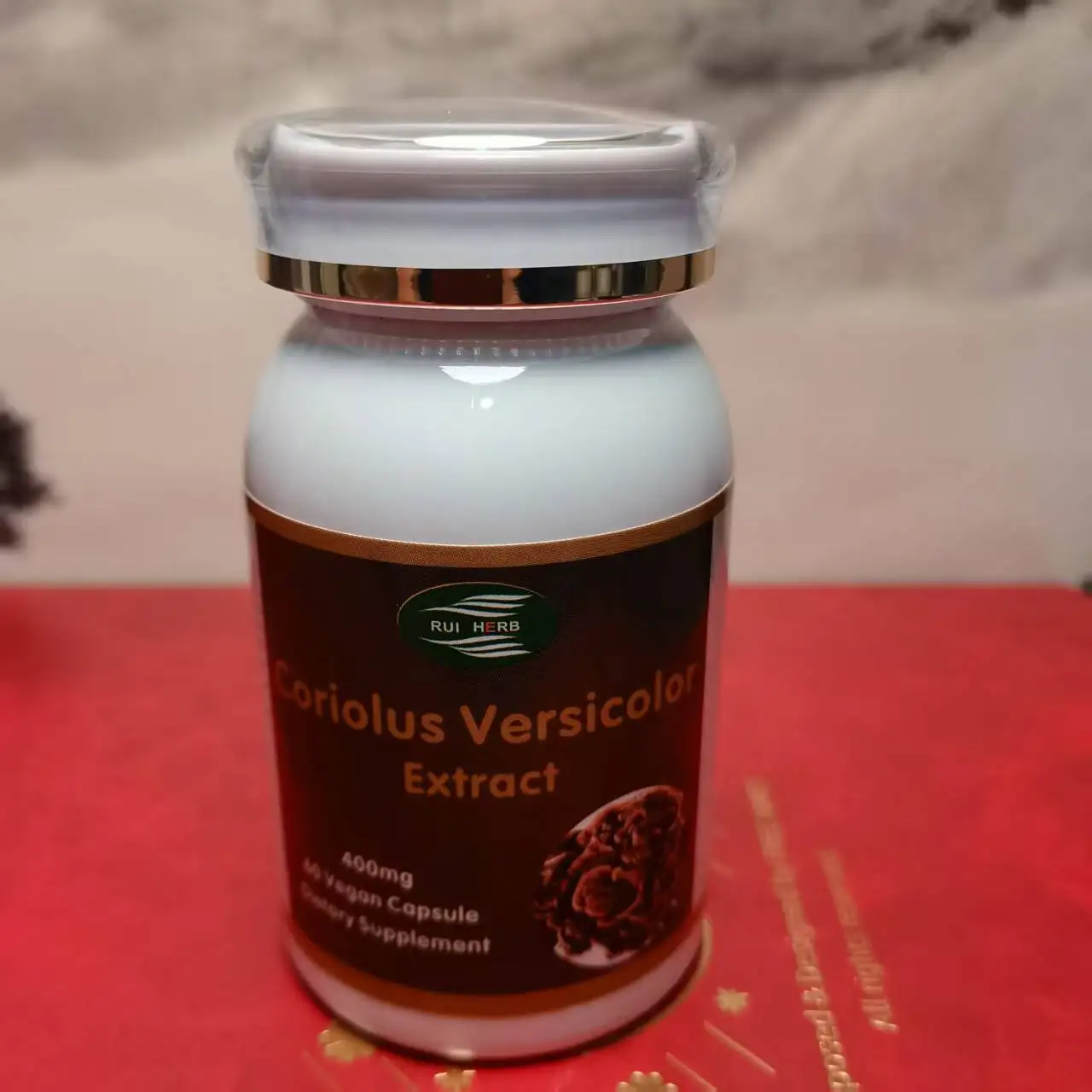 MOQ 1Bottle Natural Coriolus Versicolor Extract Turkey Tail Mushroom Extract 30% Polysaccharide 400mg *60Capsule
MOQ 1Bottle Natural Coriolus Versicolor Extract Turkey Tail Mushroom Extract 30% Polysaccharide 400mg *60Capsule