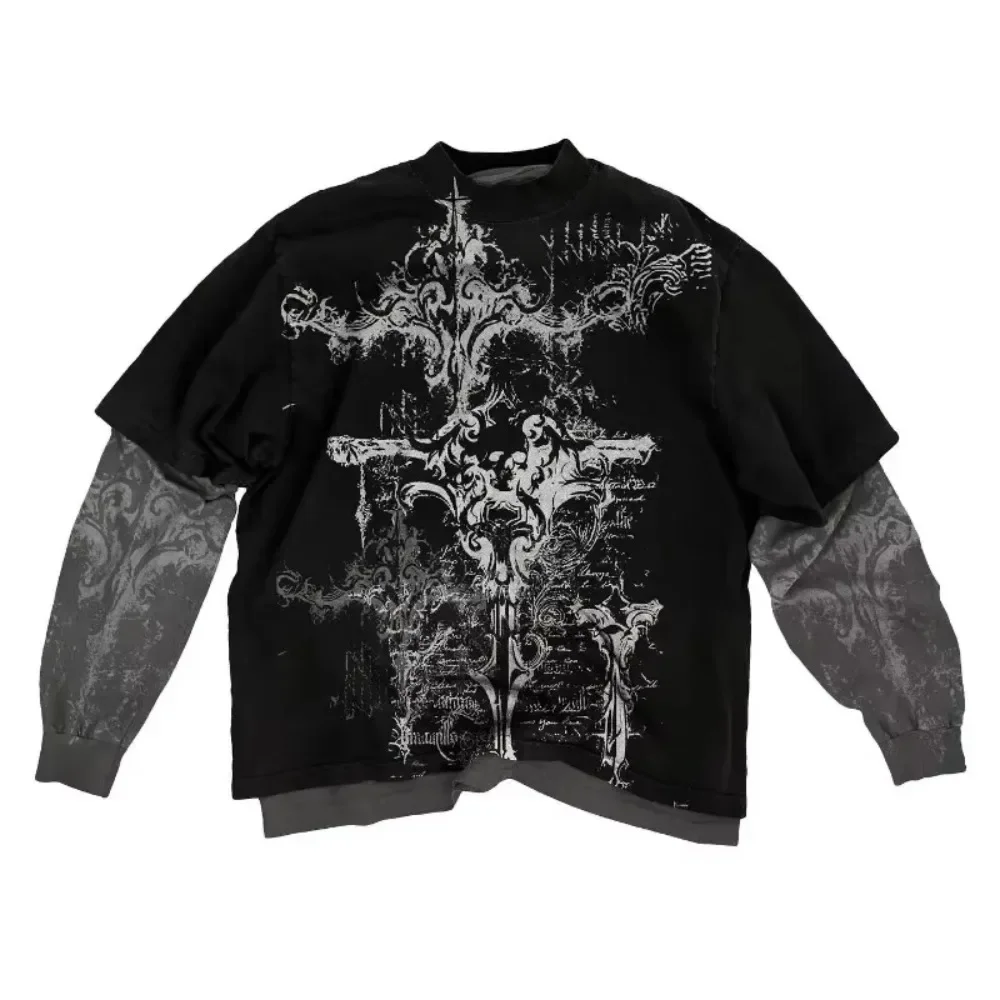 Y2K American Skull Pattern Long sleeved T shirt Fashion Round Neck Oversized T shirt New Mens Womens Casual Gothic Clothing Tops
Y2K American Skull Pattern Long sleeved T shirt Fashion Round Neck Oversized T shirt New Mens Womens Casual Gothic Clothing Tops