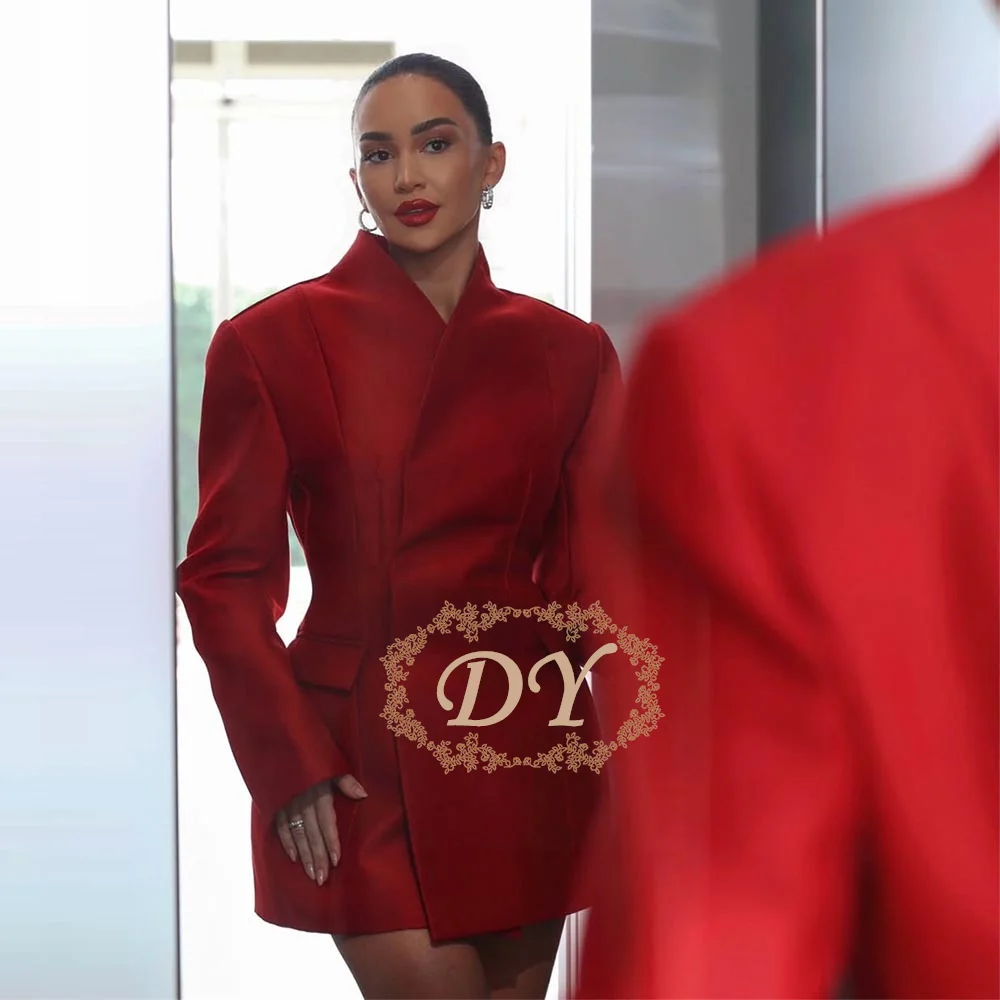 DY Elegant Women Suits Blazer Fashion Double Breasted Peak Lapel Satin Outerwear Lady Full Sets Customize
DY Elegant Women Suits Blazer Fashion Double Breasted Peak Lapel Satin Outerwear Lady Full Sets Customize