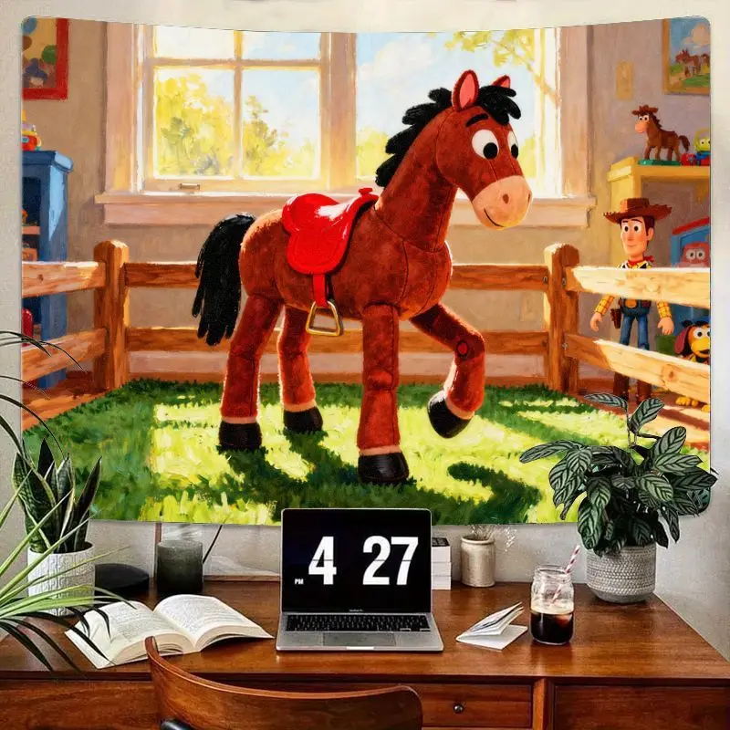 1 шт., гобелен «История игрушек», «яблочко», вестерн, игривый мультяшный конь, настенное искусство, декор для детской комнаты, спальни, современный подвесной подарок из полиэстера для
1 шт., гобелен «История игрушек», «яблочко», вестерн, игривый мультяшный конь, настенное искусство, декор для детской комнаты, спальни, современный подвесной подарок из полиэстера для