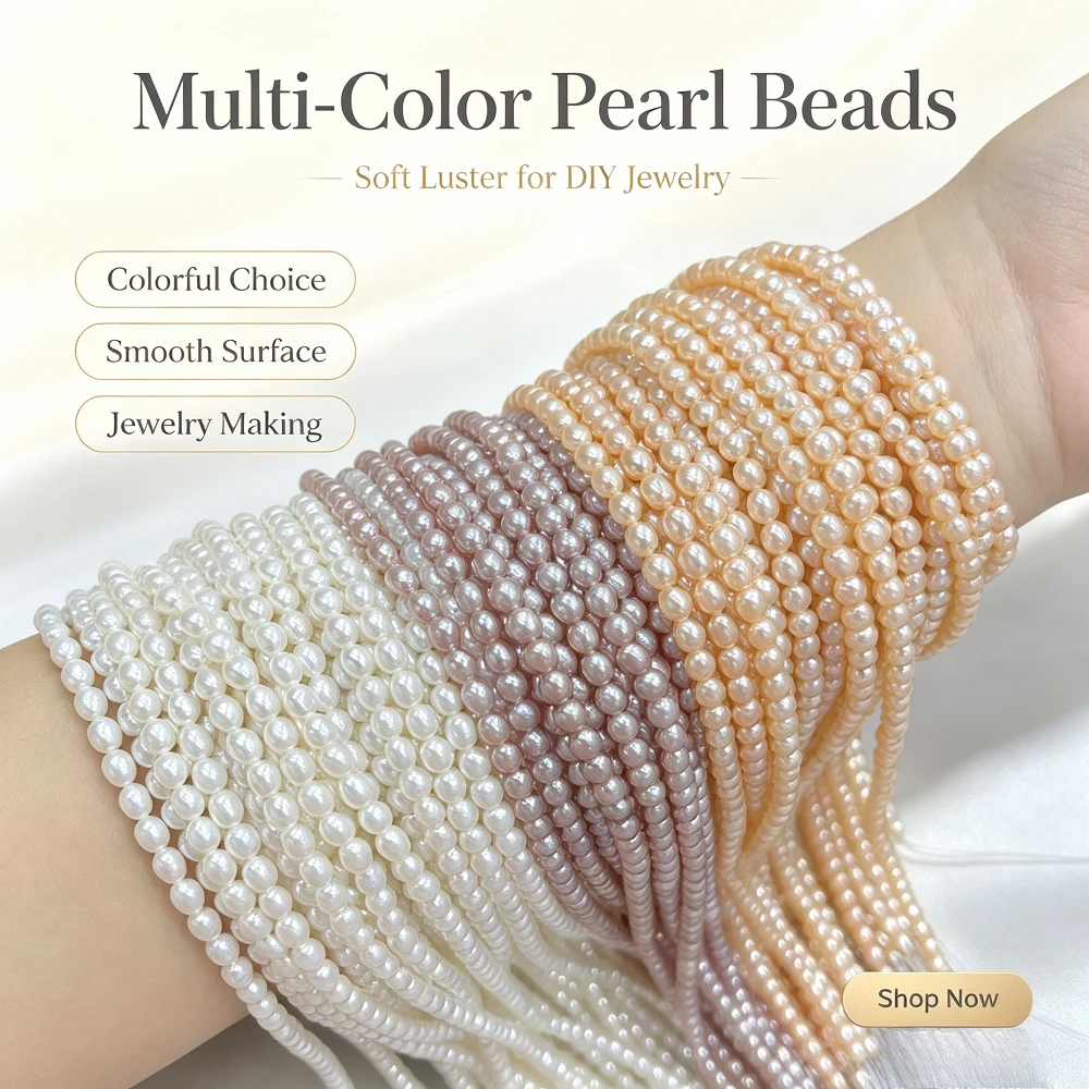 Natural Freshwater Pearl 3.5-4.5mm Orange Purple Luster Smooth Rice Isolate Bead Jewelry Make DIY Necklace Bracelet Accessories
Natural Freshwater Pearl 3.5-4.5mm Orange Purple Luster Smooth Rice Isolate Bead Jewelry Make DIY Necklace Bracelet Accessories